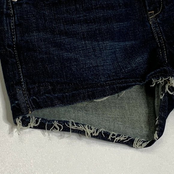 Blank NYC Little Queenie Denim Blue Raw Cutoff Hem Stretch Women Size 24 Pockets - Picture 2 of 9